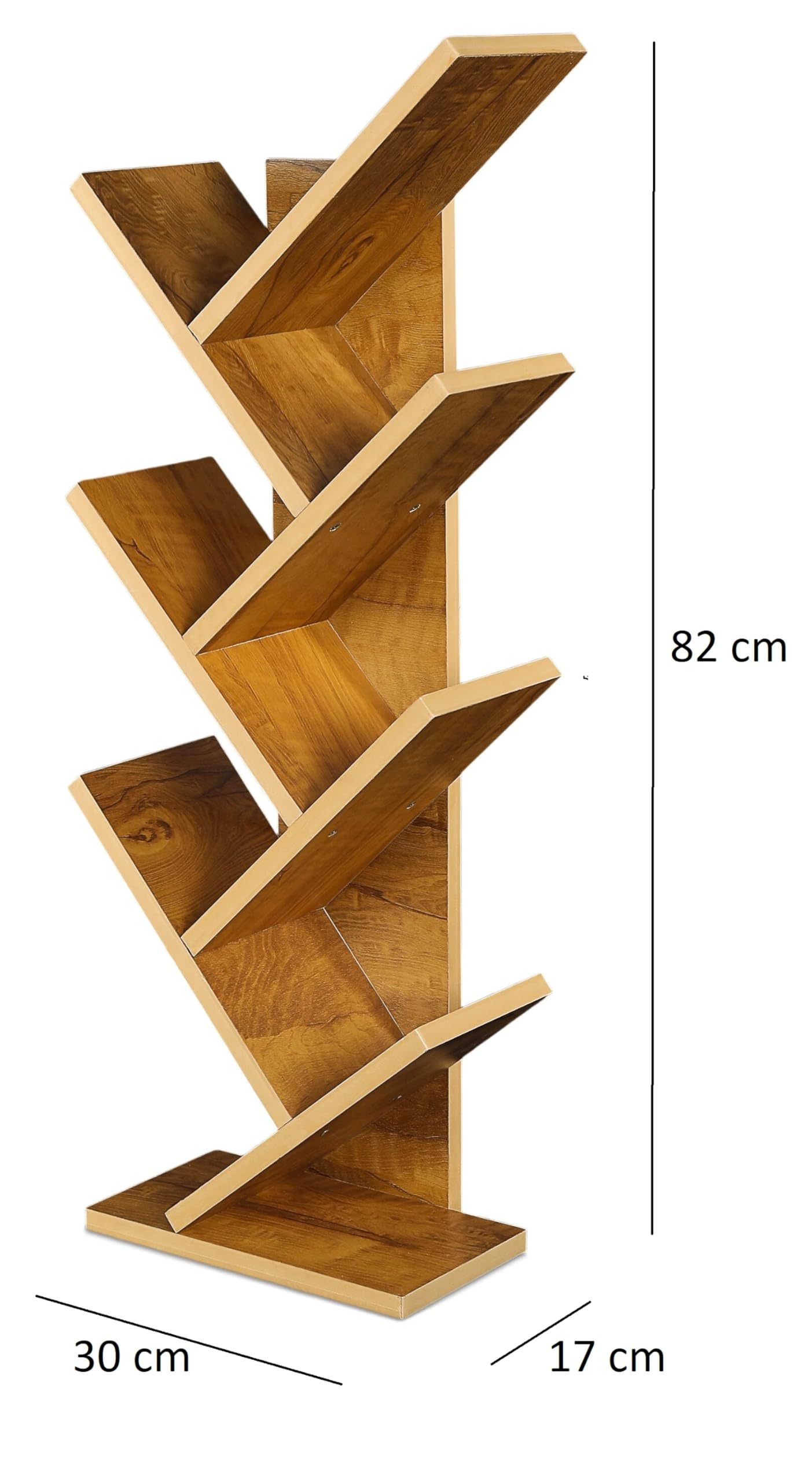 KVS Furniture Engineered Wood 7-Tier Book Rack,Storage of Book